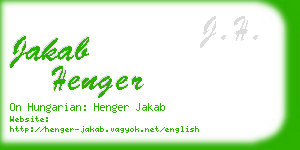jakab henger business card